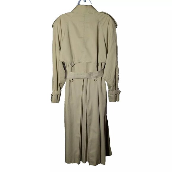 AQUASCUTUM Aqua 5 TRENCH coat MADE IN CANADA Sz 16 Sublime quality VINTAGE A GEM - Picture 6 of 16